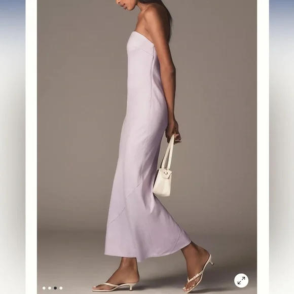NWT Anthropologie The Tilda Linen Blend Slip Dress - Picture 3 of 4